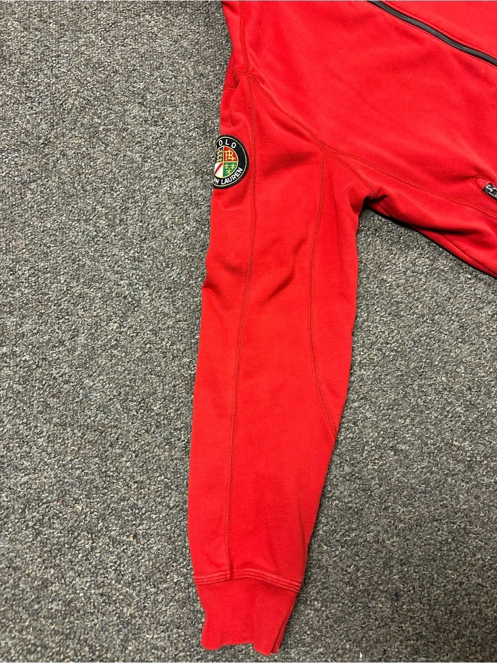 Large vintage Polo Ralph Lauren Red coat/jacket with cookie patch